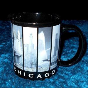 COLLECTIBLE‎ CITY MERCHANDISE BLACK COFFEE MUG CHICAGO 12OZ